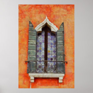 Renaissance-Fenster Poster