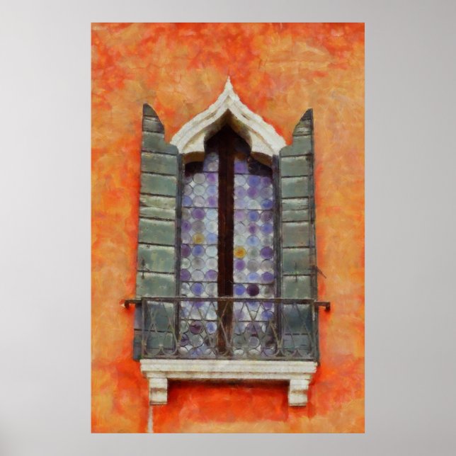 Renaissance-Fenster Poster (Vorne)