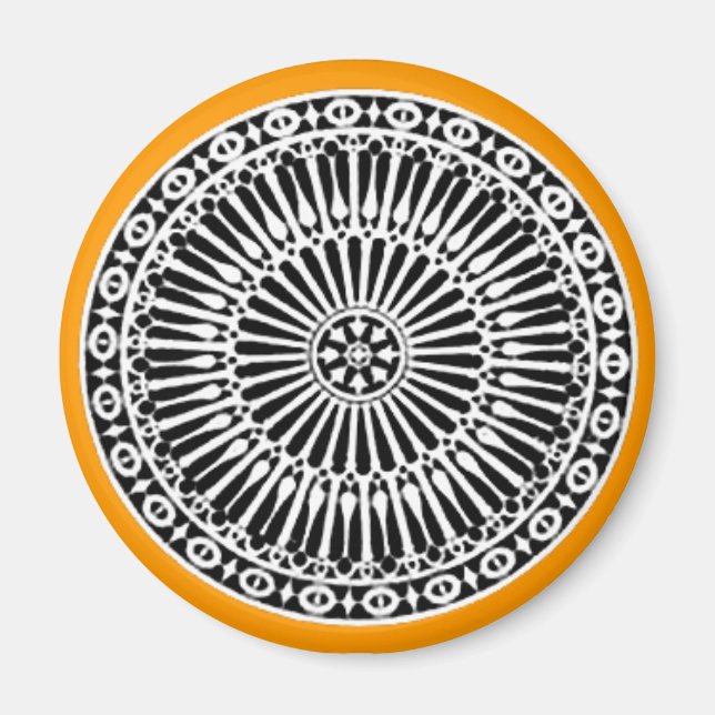 RENAISSANCE, gelb orange Magnet (Vorne)