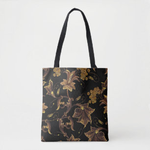 Renaissance Golden Floral Stickerei Muster Tasche