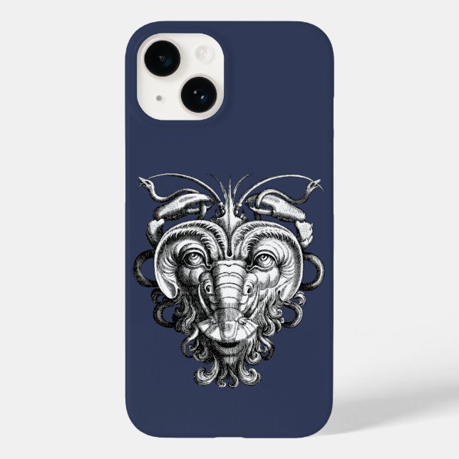 Renaissance Grotesque Gargoyle Face Lobster Man Case-Mate iPhone 14 Hülle (Rückseite)