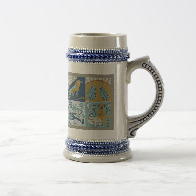 Renaissance Grottesche Muster-Schale Bierglas (Rechts)