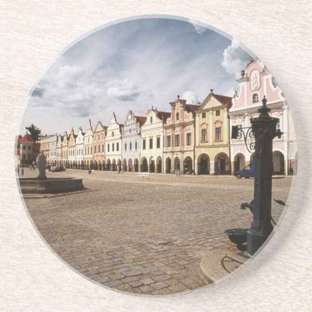 Renaissance-Häuser Sandstein Untersetzer (Vorne)