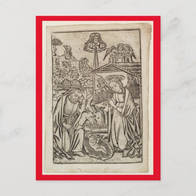 RENAISSANCE IMPRIMER LA CARTE DE NOËL DE NATIVITÉ (Devant)