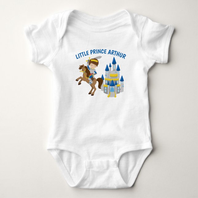 Renaissance-Jahrmarkt Knight Personalisierter klei Baby Strampler (Vorderseite)
