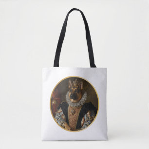 Renaissance-Königinnenporträt Deutscher Schäferhun Tasche