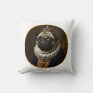 Renaissance-Königinnenporträt-inspirierte Beige-Mo Kissen