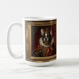 Renaissance-Königinnenporträt-inspirierte schwarze Kaffeetasse