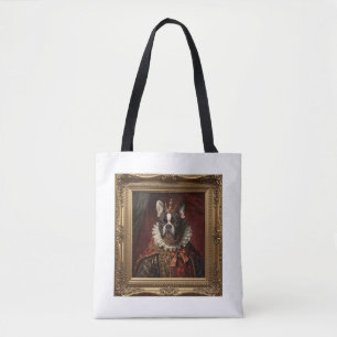 Renaissance-Königinnenporträt-inspirierte schwarze Tasche