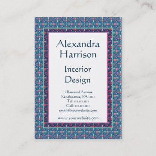 Renaissance-Künste und Handwerks-grünes Visitenkarte