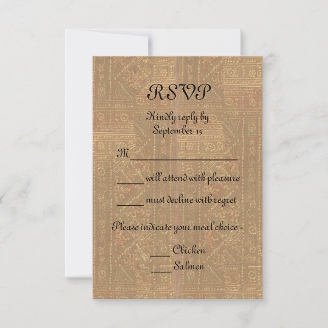 Renaissance Lady and Knight Mittelalterliche Hochz RSVP Karte (Vorderseite)