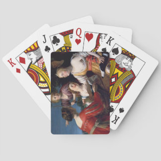 Renaissance-Malerinnen mit Windhund Spielkarten