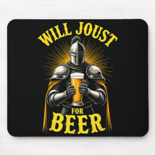 Renaissance-Mittelalter-Ritter wird für Bier turni Mousepad