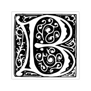 Renaissance-Mittelalterlicher Brief B Monogramm Permastempel