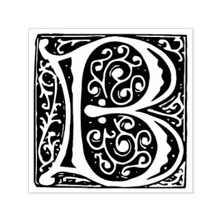 Renaissance Mittelalterlicher Buchstabe B Monogram Permastempel