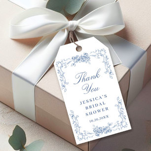 Renaissance-Ornament Staubblau Florale Hochzeitsfe Geschenkanhänger