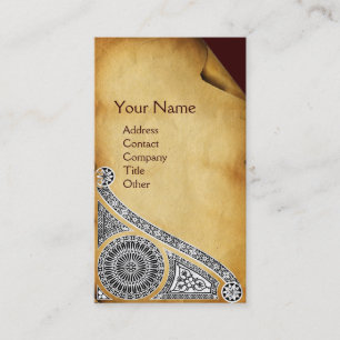 RENAISSANCE-Parchment-Monogramm 1 Visitenkarte