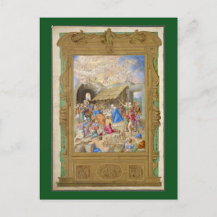 RENAISSANCE PEINTURE DE LA NATIVITÉ COMME CARTE DE
