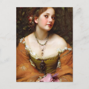 Renaissance-Prinzessin im Herbst Postkarte