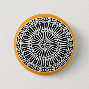 RENAISSANCE Schwarz-weiß Gelbe Architektur Button