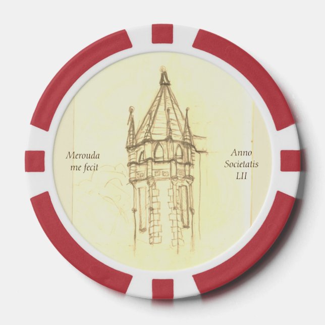 Renaissance Sketch Playing Token Pokerchips (Vorderseite)