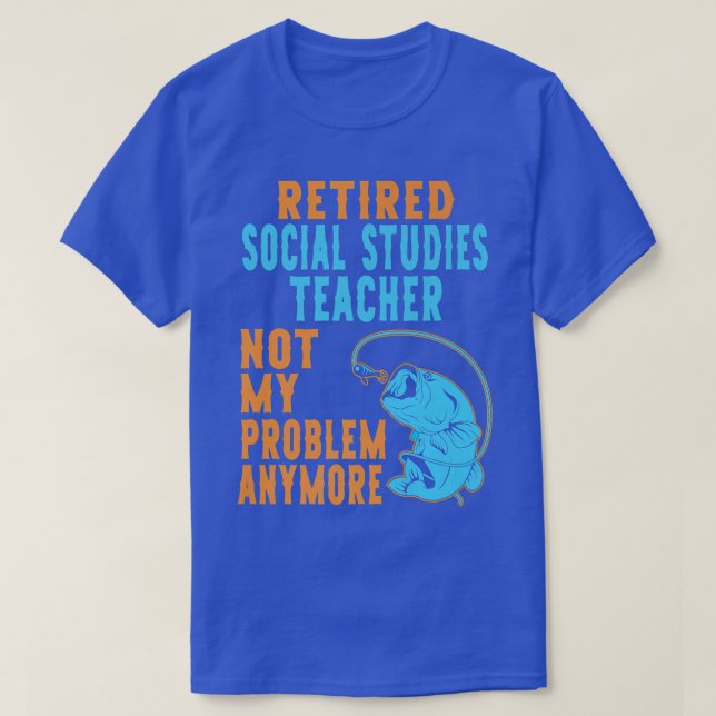Renaissance Sozialstudien Lehrer Fishing Lover Ret T-Shirt (Design vorne)