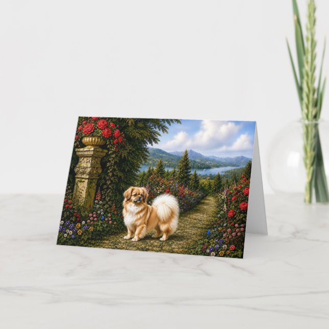 Renaissance Tibetan Spaniel Karte (Vorderseite)