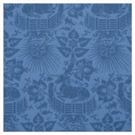 Renaissance Unicorn Garden, Sapphire Blue Stoff