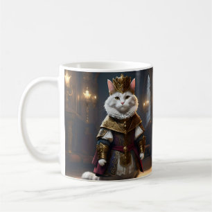 Renaissance-verkleidete weiße Katze, Tasse