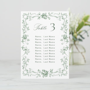 Renaissance Verzierte Hochzeitskarte Einladung
