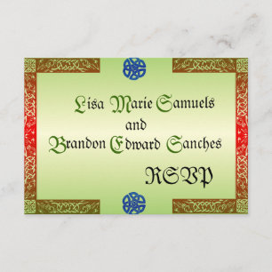 Renaissance Wedding RSVP Cards Karte