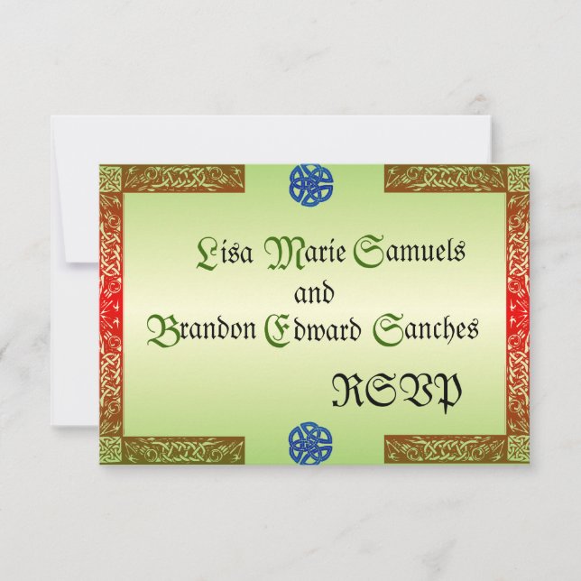 Renaissance Wedding RSVP Cards Karte (Vorderseite)