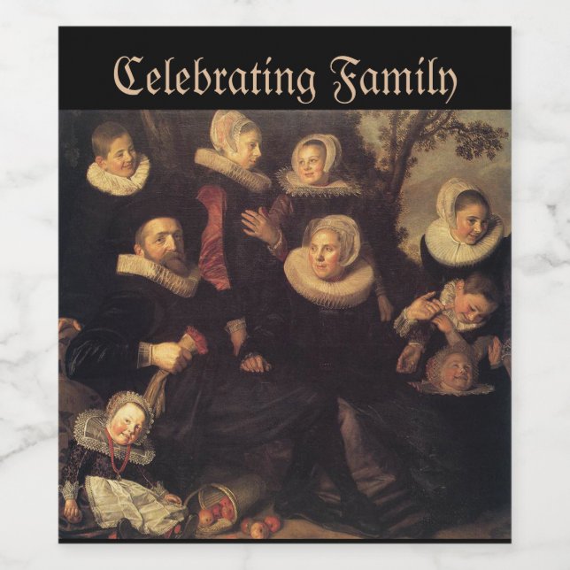 Renaissance-Wiedersehen-Fallporträt Weinetikett (Einzelnes Label)