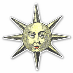 Renaissance-Wissenschaft Astronomie Handkolorierte Aufkleber