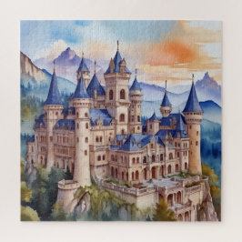 Renaissanceschloss in den Bergen. AI-Technologie