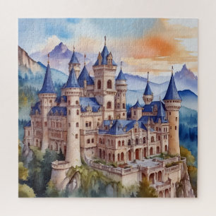 Renaissanceschloss in den Bergen. AI-Technologie