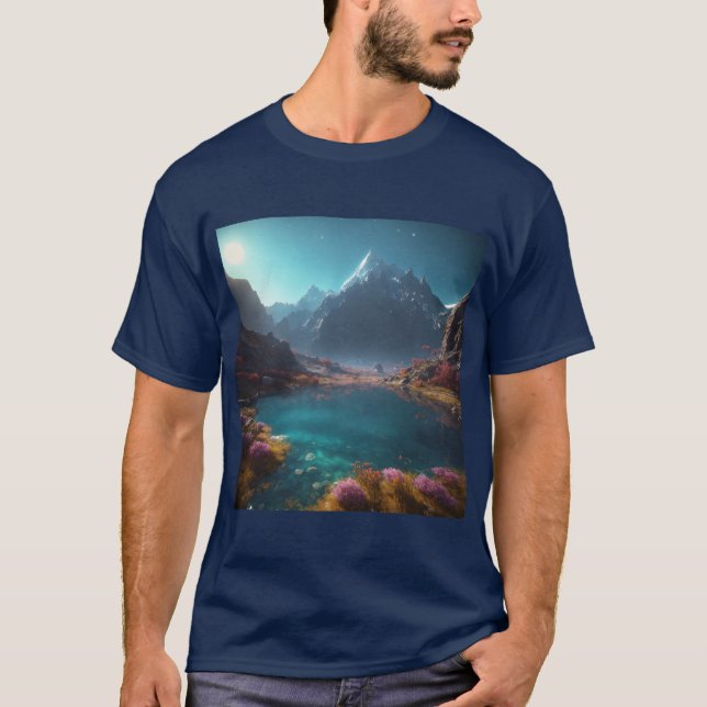 "Renaître dans le T-shirt graphique du monde du la (Devant)