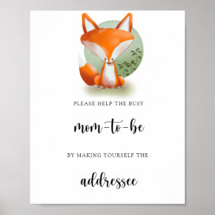 Renard - Affiche pour aider la future maman occupé