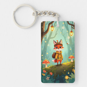 Renard de dessin animé fantaisiste mignon