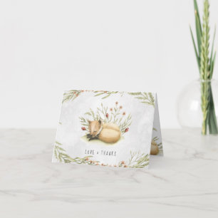 Renard des bois   Merci du Baby shower forestier