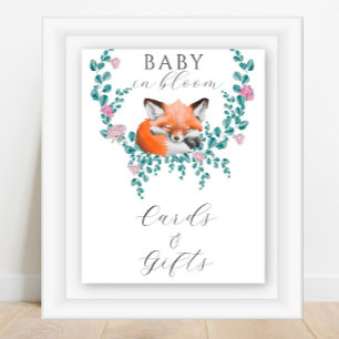 Renard en fleurs - Affiche CARTES ET CADEAUX