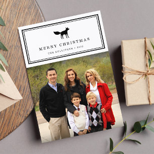 Renard hivernal   Carte photo de vacances