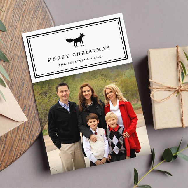 Renard hivernal | Carte photo de vacances (Créateur téléchargé)