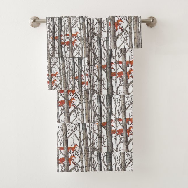 Renard renard renard en gris hiver Woods ensemble  (En situation)