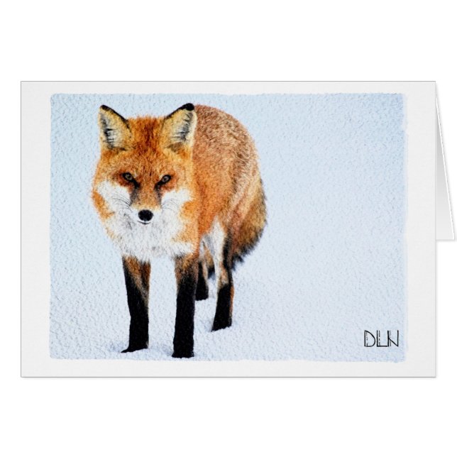 Renard rouge/faune Art/aquarelle (Devant Horizontal)