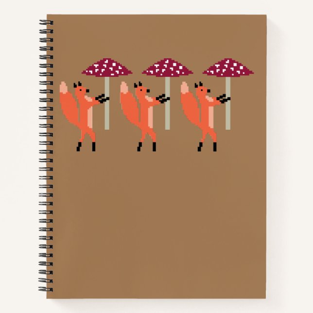 Renards et champignons Carnet Spiral (Devant)