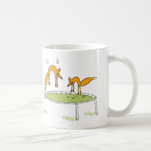 Renards sur la tasse de trempoline