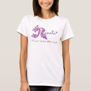 Renata R Buchstabenamen- und -bedeutungs-T - Shirt