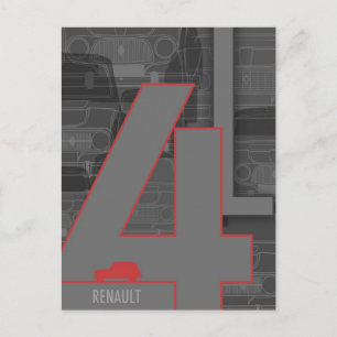 Renault 4L Postkarte