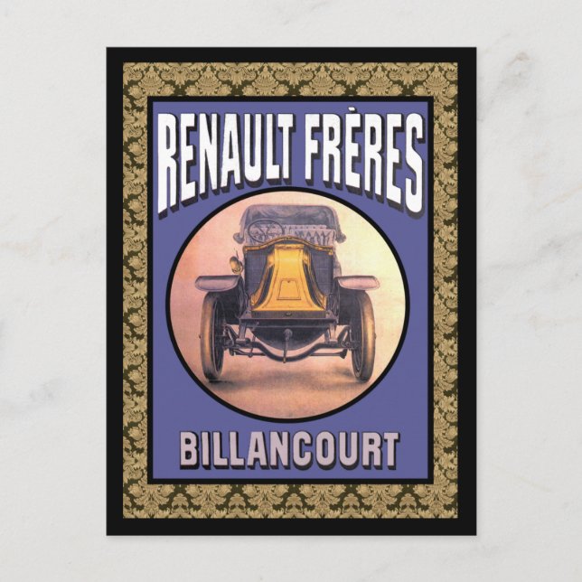 Renault Brüder Oldtimer Postkarte (Vorderseite)